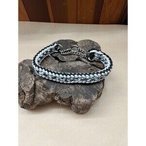 Fits 16 in. Neck Size Reflective Half Check Chain Martingale Paracord Dog Collar